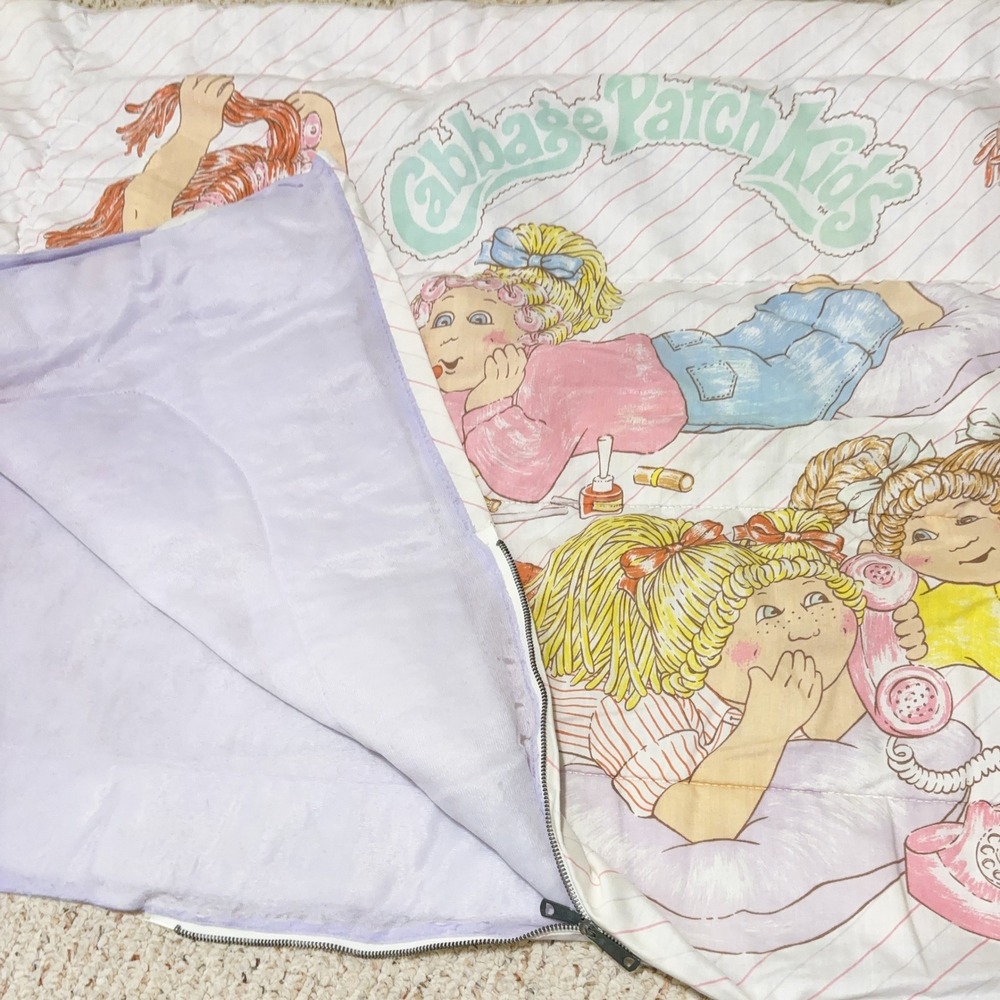 VTG 1983 Cabbage Patch Kids Slumber Party Sleeping Bag Retro 80s Kidcore